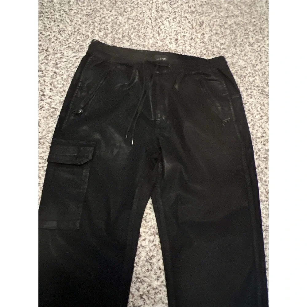 Joe's Jeans Coated  Mens M Kinetic Cargo Jogger Pants Coated Black Sz 30